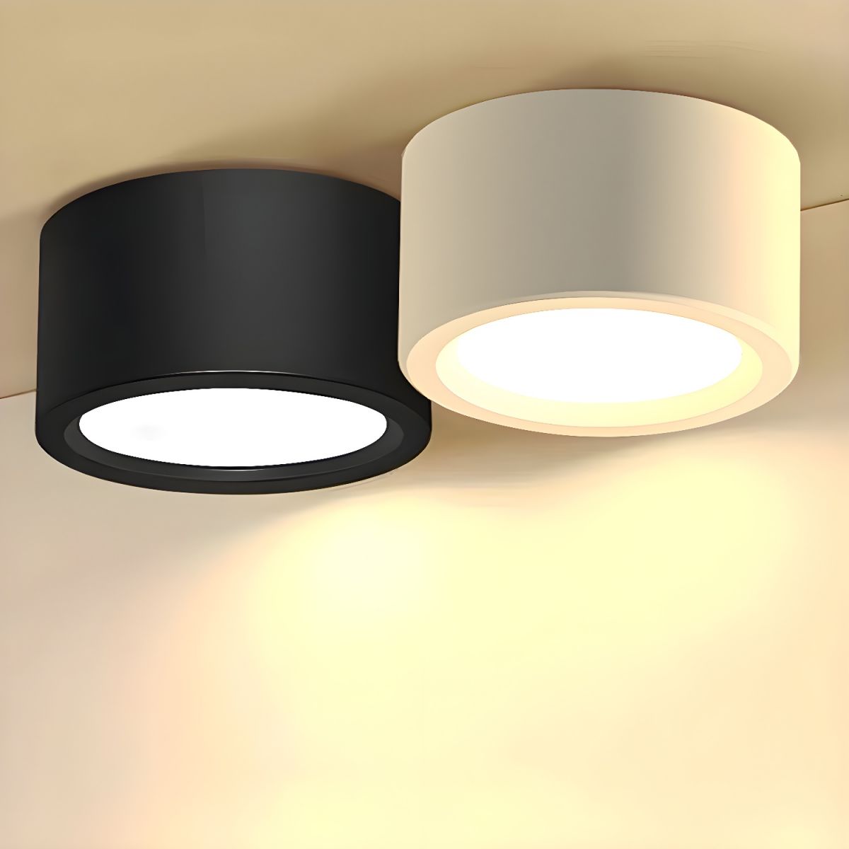 Nowoczesna cylindryczna lampa sufitowa LED