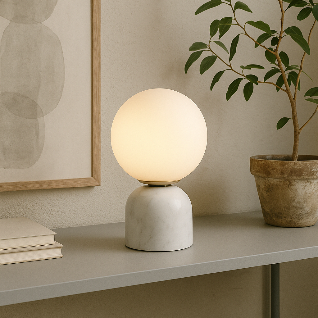 Skandynawska minimalistyczna lampa stołowa