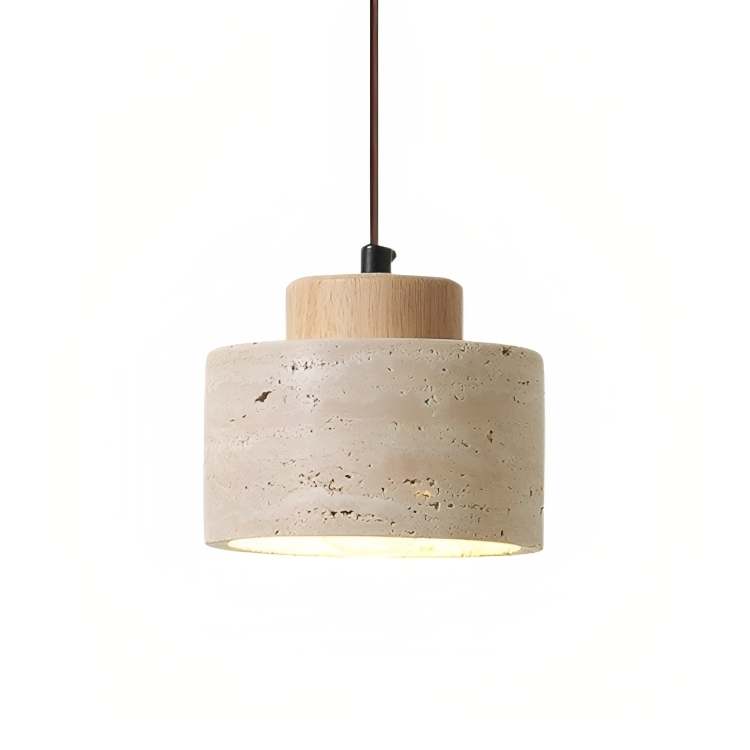 Lampa wisząca z trawertynu
