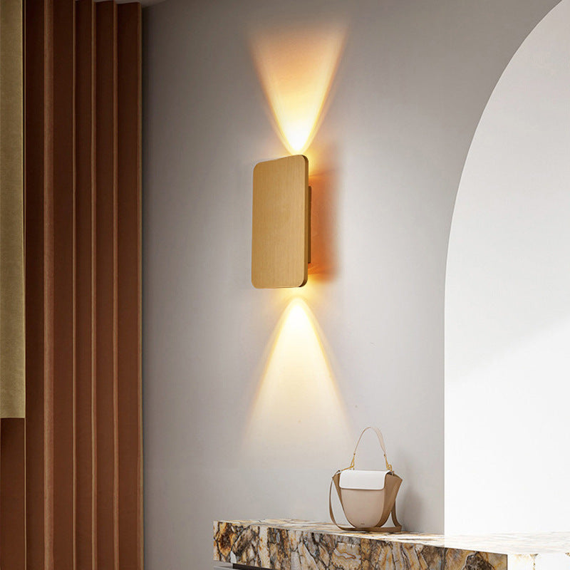Interne rechthoekige metalen LED-wandlamp