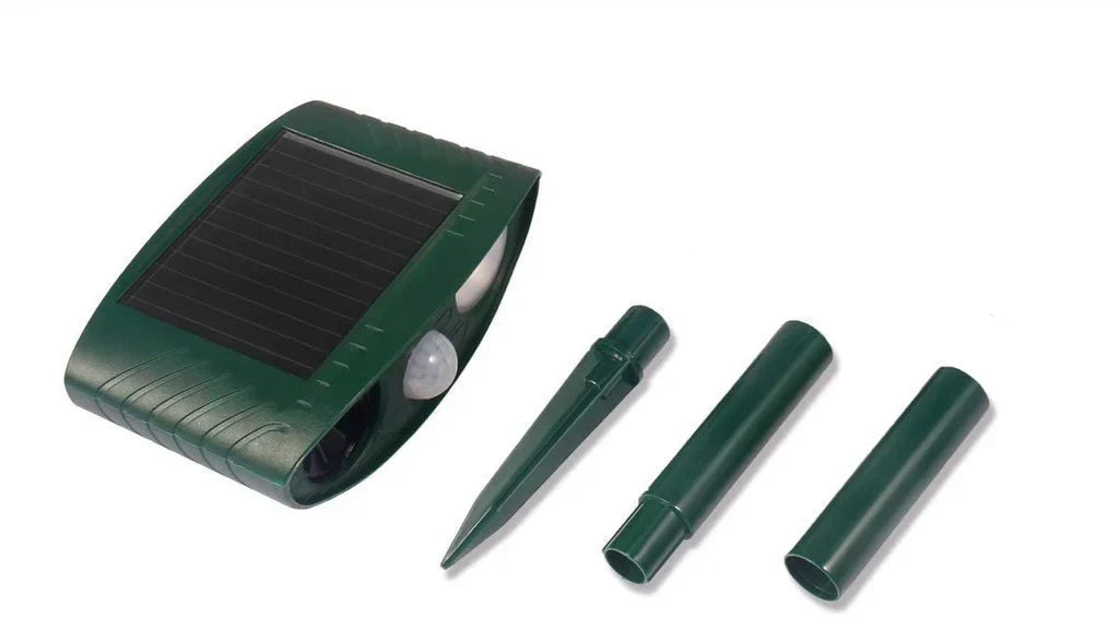 Solarny odstraszacz zwierząt ultradźwiękowy z czujnikiem ruchu