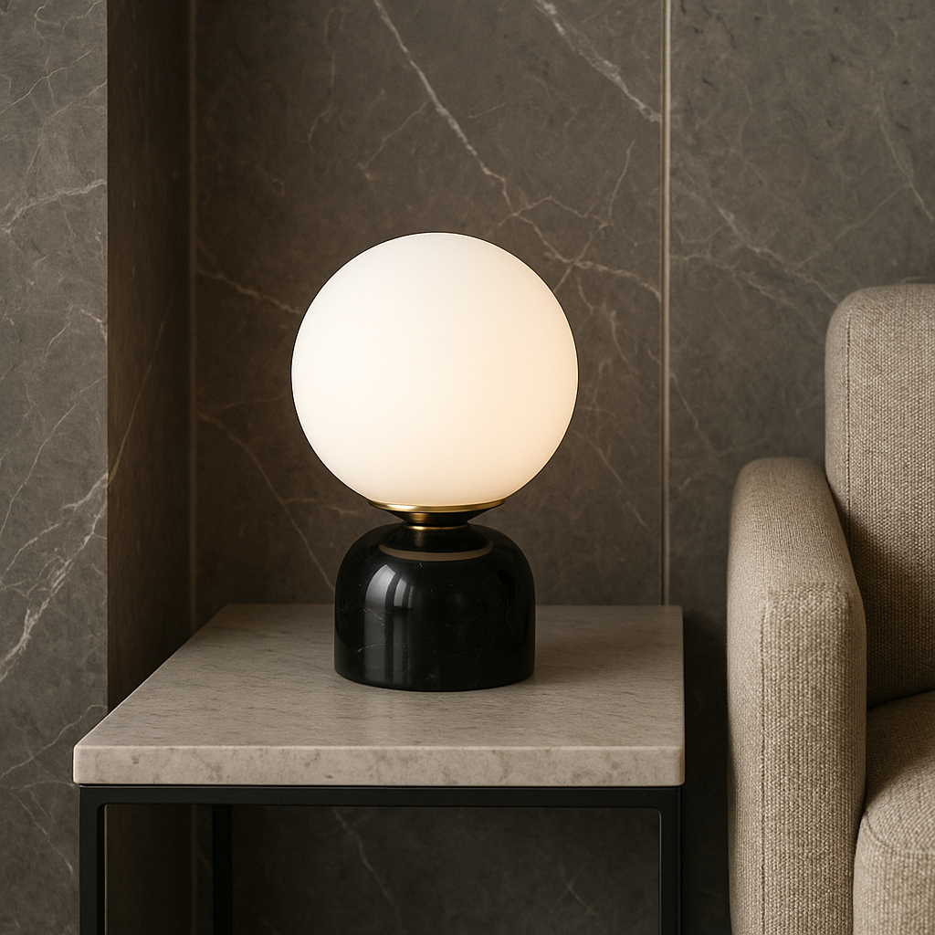 Skandynawska minimalistyczna lampa stołowa