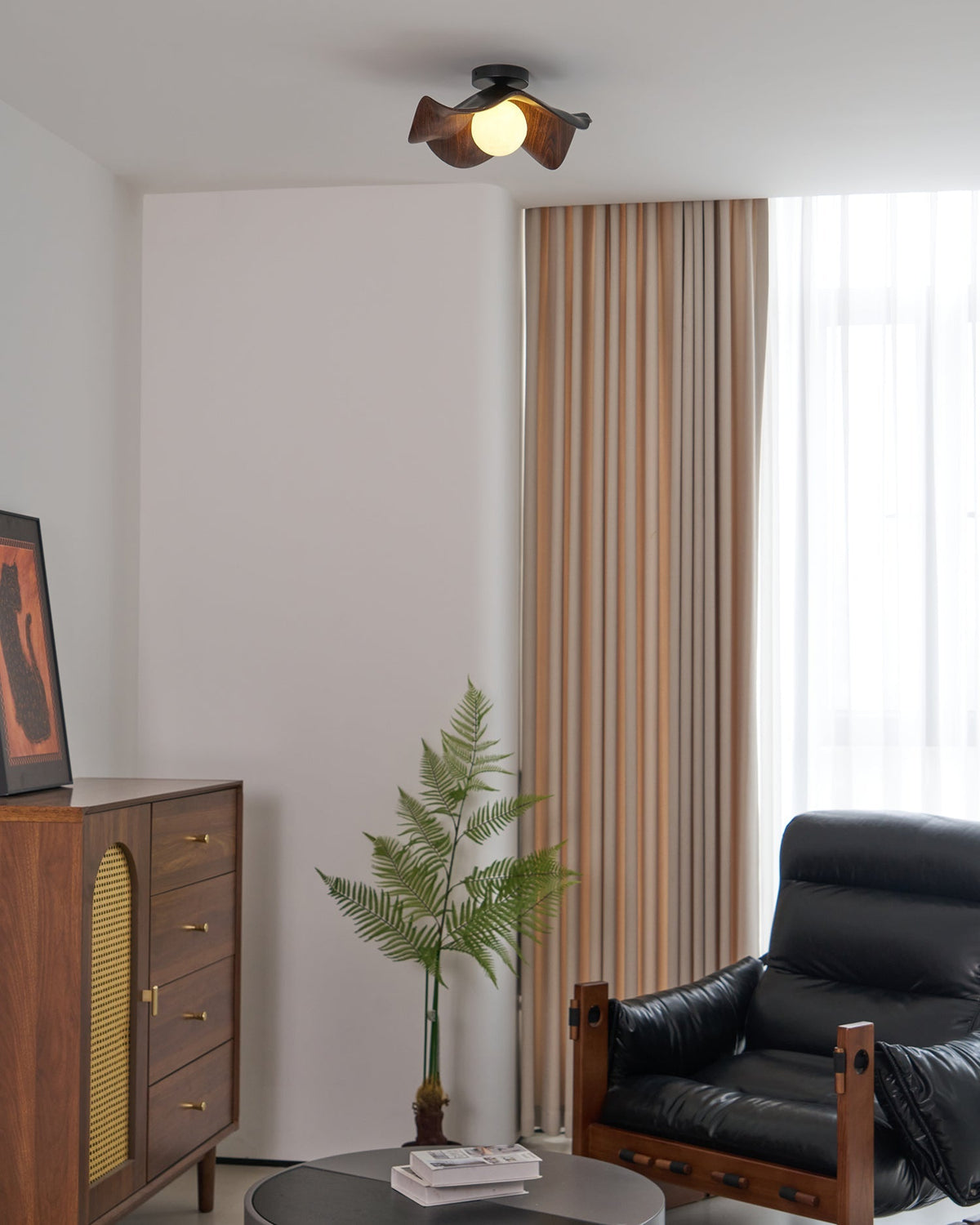 Plafonnier au plafond à forme douce et organique
