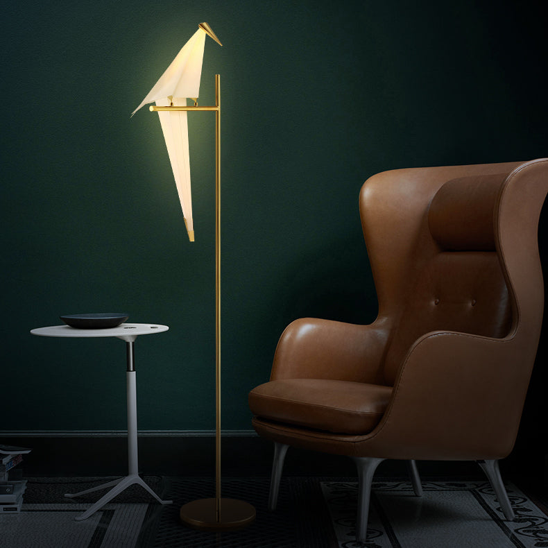 Estetyczna magnetyczna lampa ścienna origami w kształcie ptaka