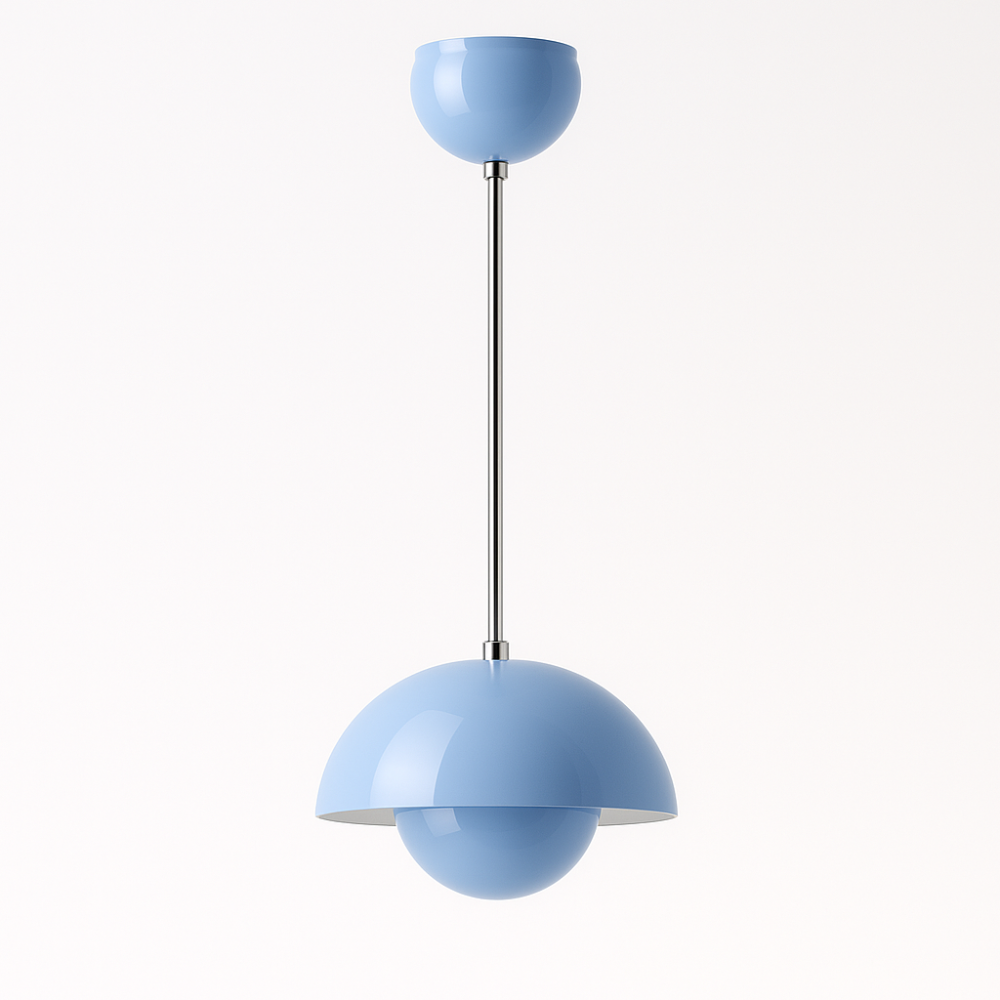 Lustre suspendu minimaliste multicolore en forme de demi-dôme