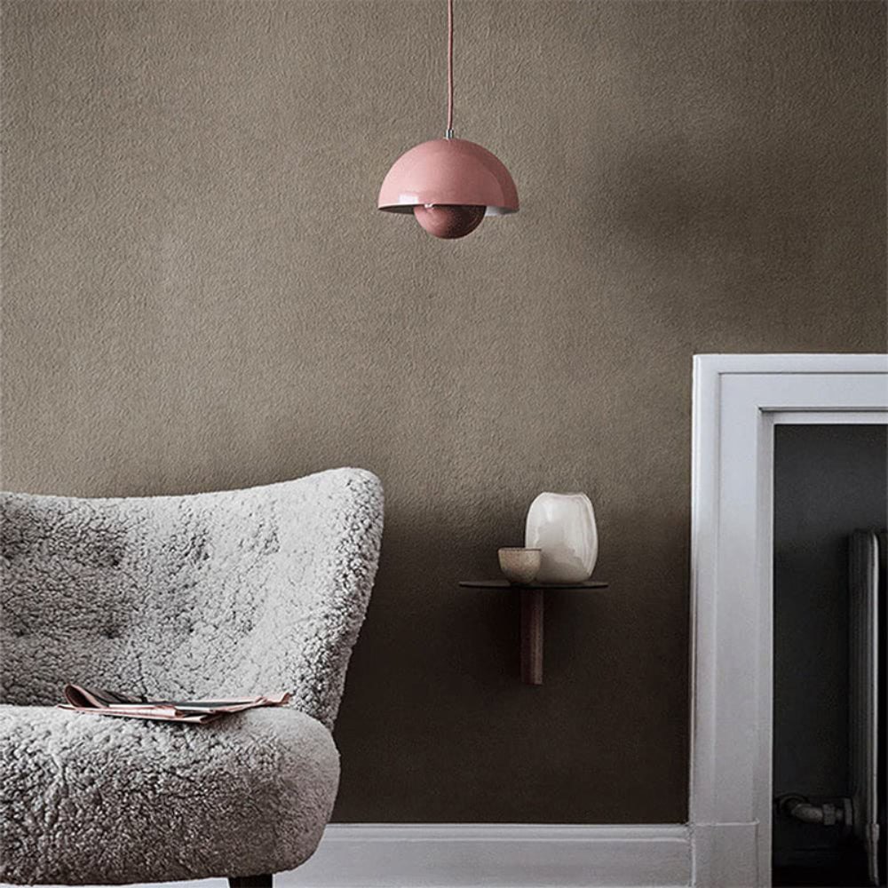 Lustre suspendu minimaliste multicolore en forme de demi-dôme