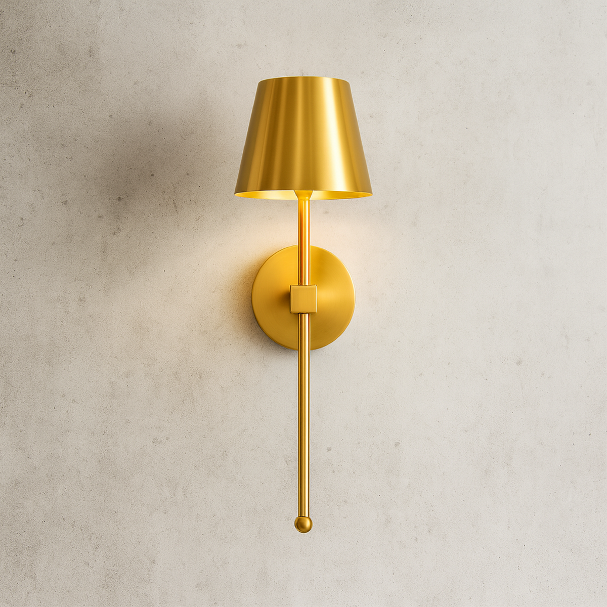 Minimalistyczna akumulatorowa bezprzewodowa lampa ścienna