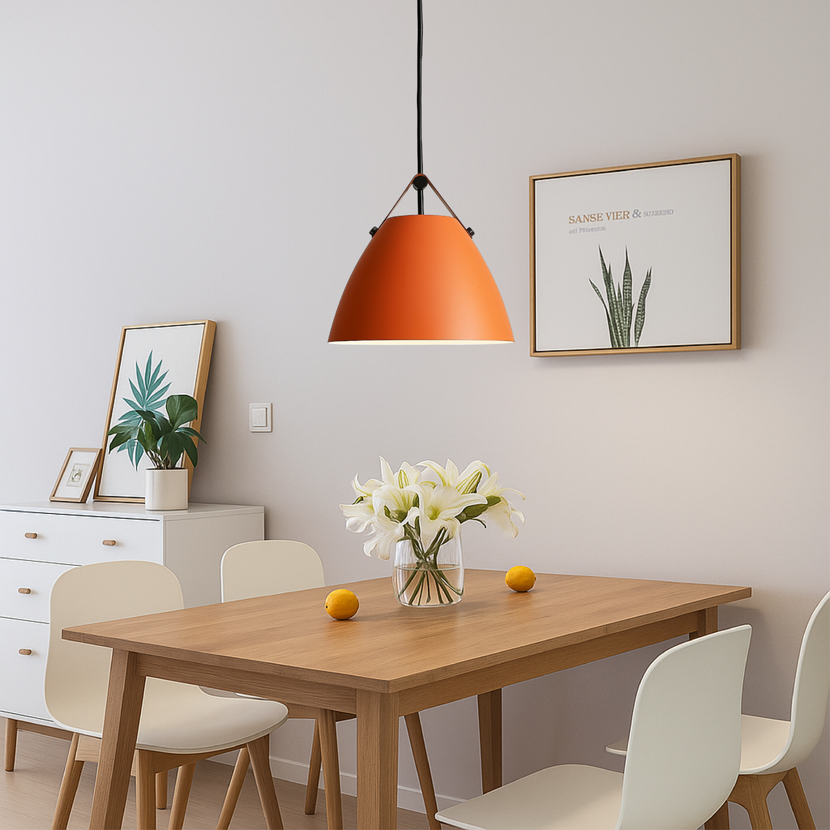 Skandynawska klasyczna kolorowa lampa wisząca
