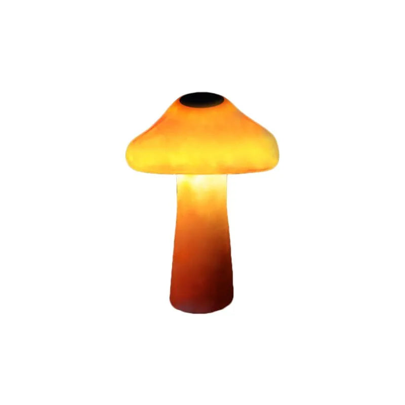 Dekoracyjne lampki ogrodowe LED grzyby pomarańczowe z żywicy
