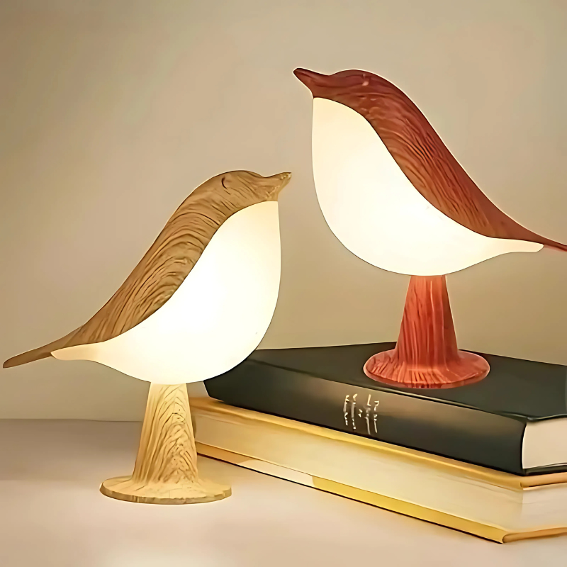 Lampa stołowa w kształcie ptaka z podświetlanym korpusem