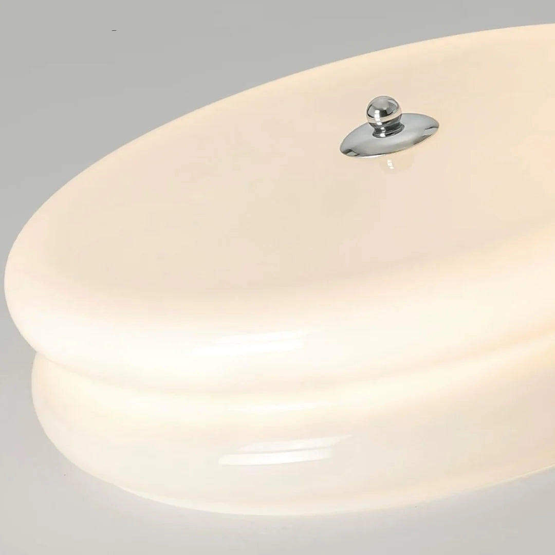 Noordse plafondlamp met gelaagde glazen lampenkap