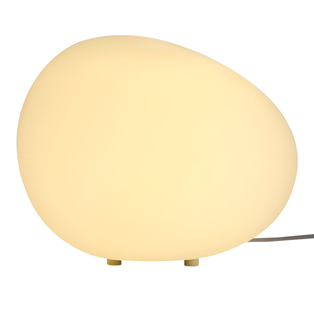 Skandynawska lampa stołowa LED o organicznej kamiennej formie