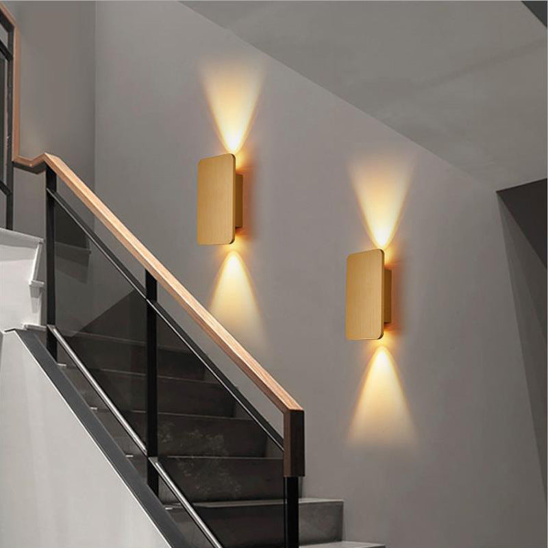 Interne rechthoekige metalen LED-wandlamp