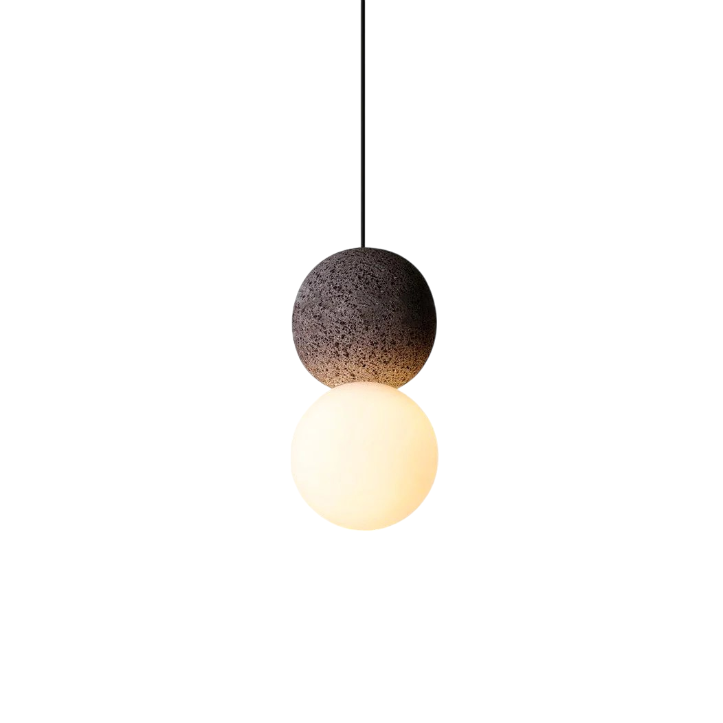 Lampa wisząca obsydianowa