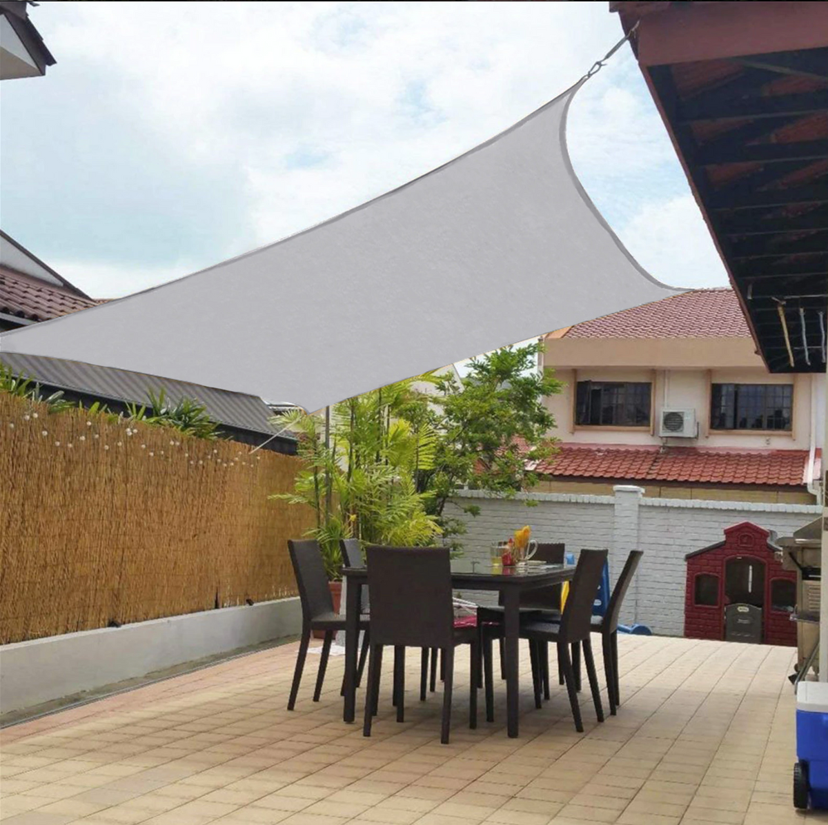Voile d'ombrage solaire pour jardin protection terrasse UV