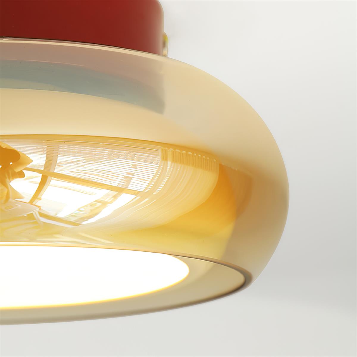 Szklana lampa sufitowa retro do montażu natynkowego