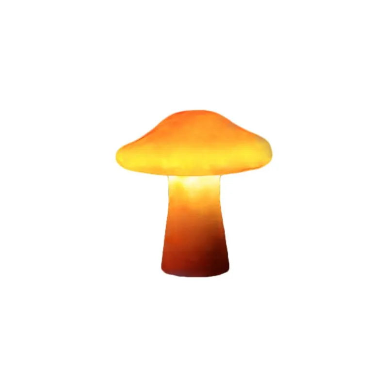 Dekoracyjne lampki ogrodowe LED grzyby pomarańczowe z żywicy