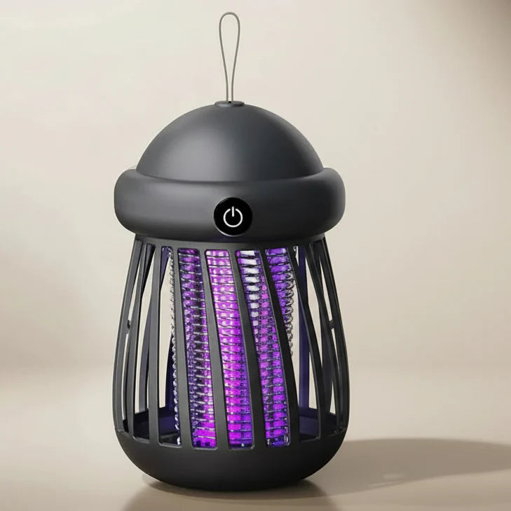 Lampa UV na komary z siatką elektryczną 3000V – ładowalna