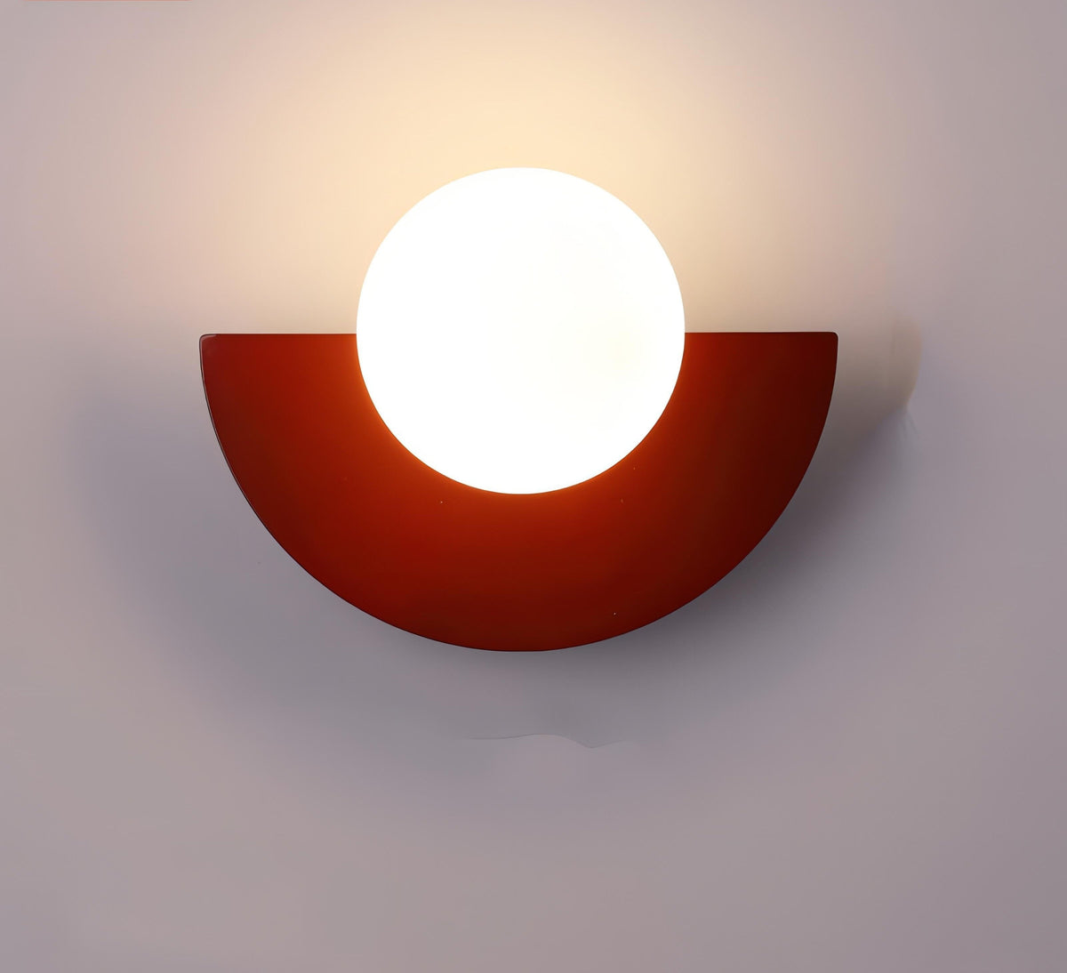 Nordic wall light with a semicircular shade
