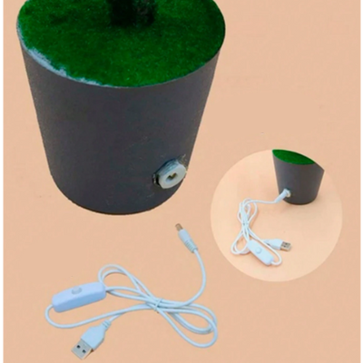 USB-nachtlamp met verlichte takken en bloemen