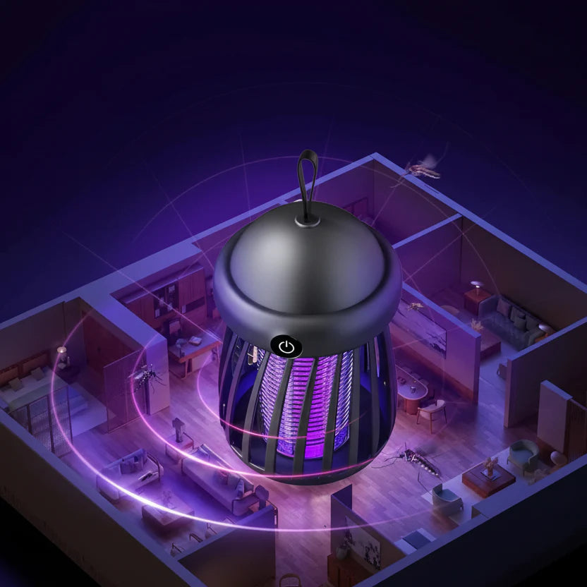 Lampa UV na komary z siatką elektryczną 3000V – ładowalna