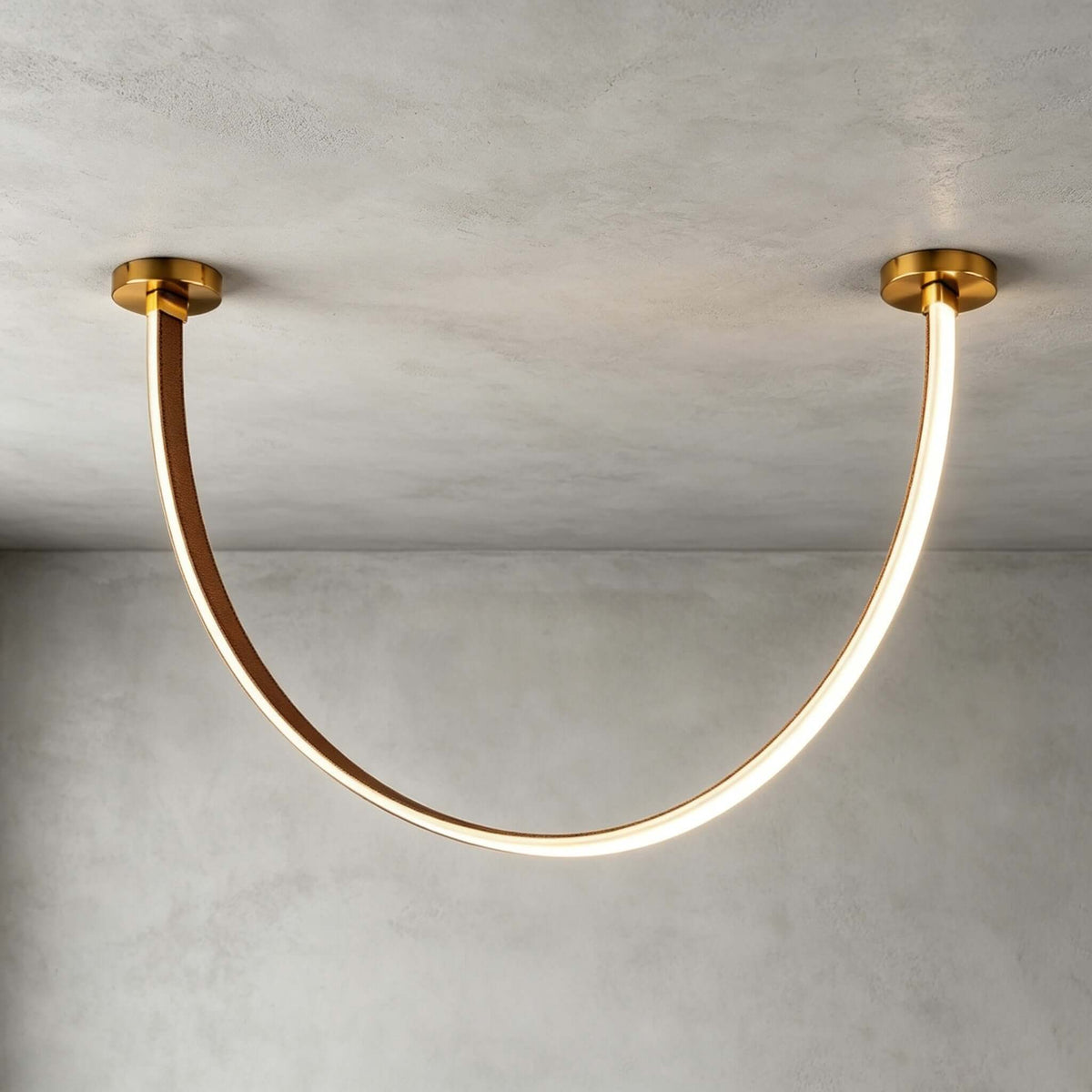 Nowoczesna lampa sufitowa na korytarz z giętymi ramionami LED