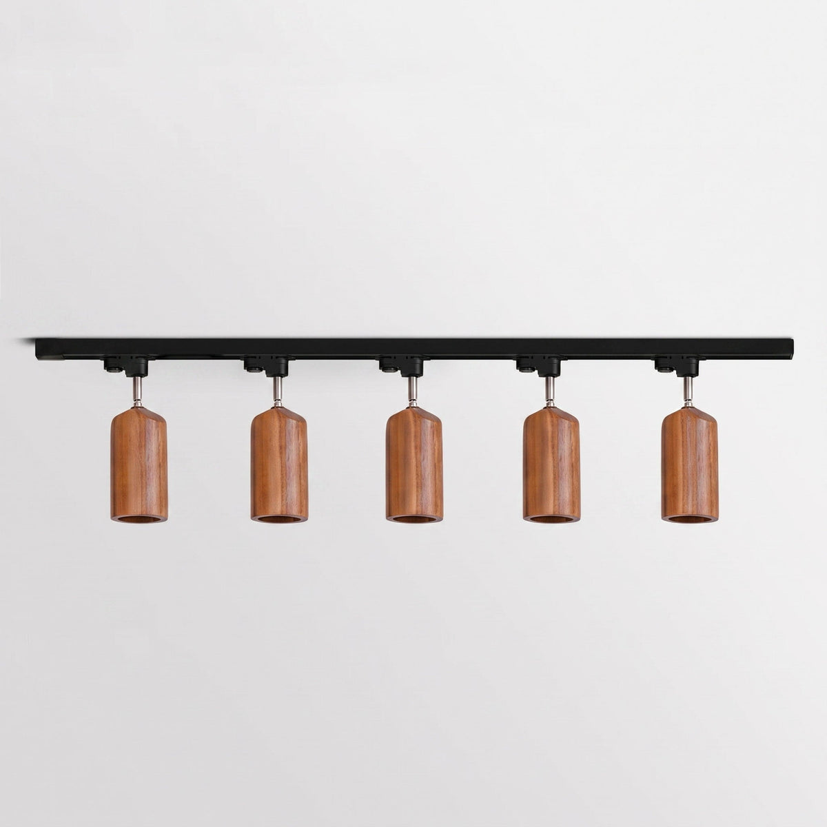Grote plafondlamp voor de woonkamer met houten spots