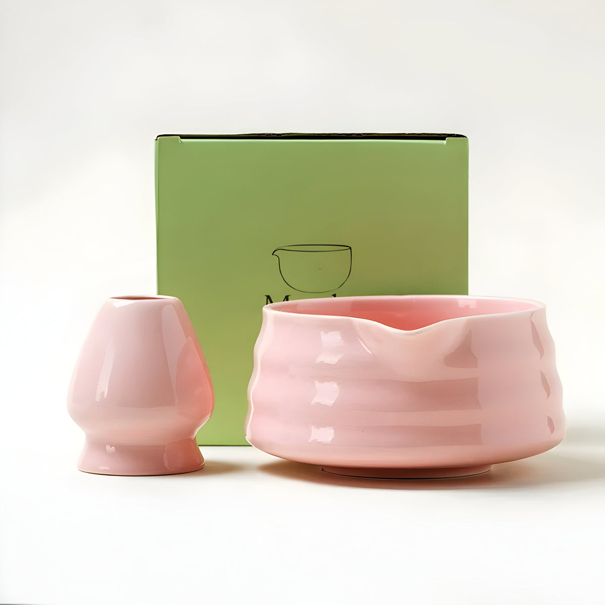 Keramische matcha theeset met kom