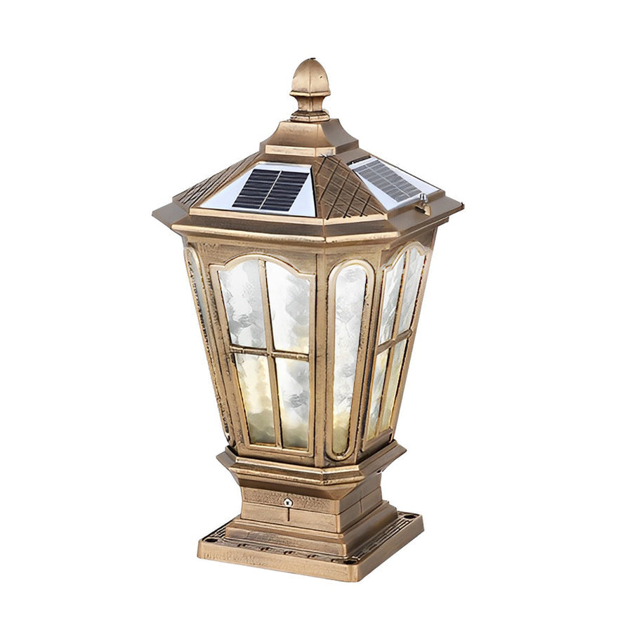 Solarowa lampa ogrodowa na cokole z aluminium