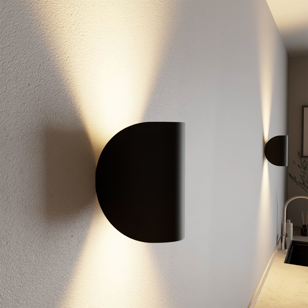 Klasyczna ściemnialna spiralna lampa ścienna LED