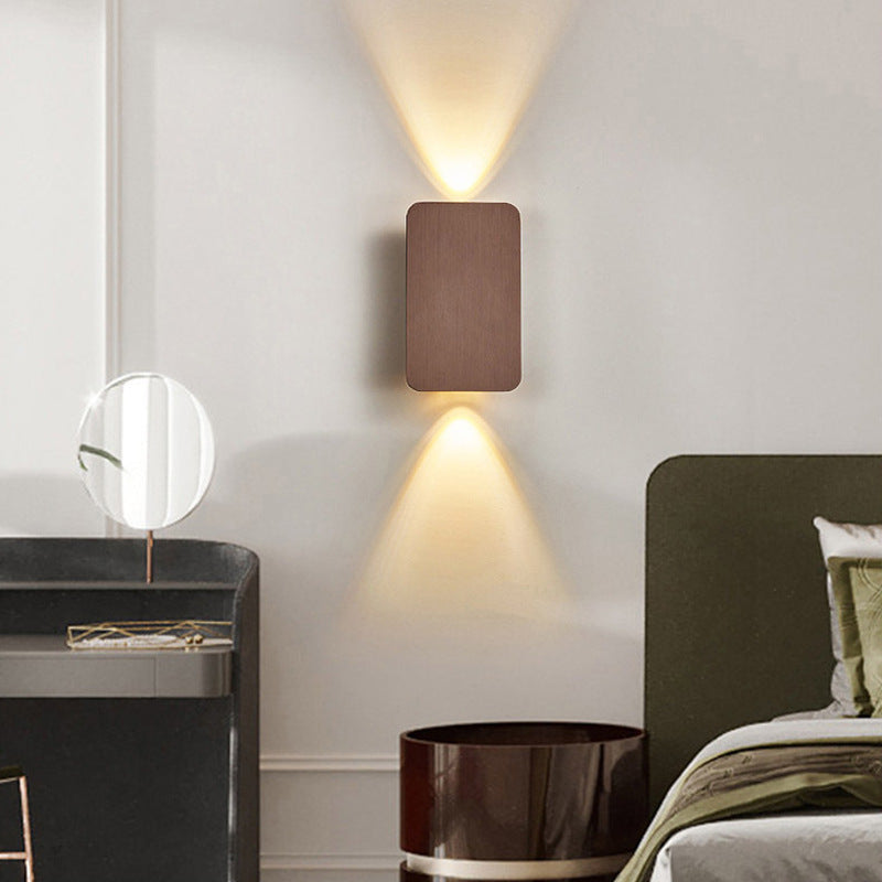 Interne rechthoekige metalen LED-wandlamp