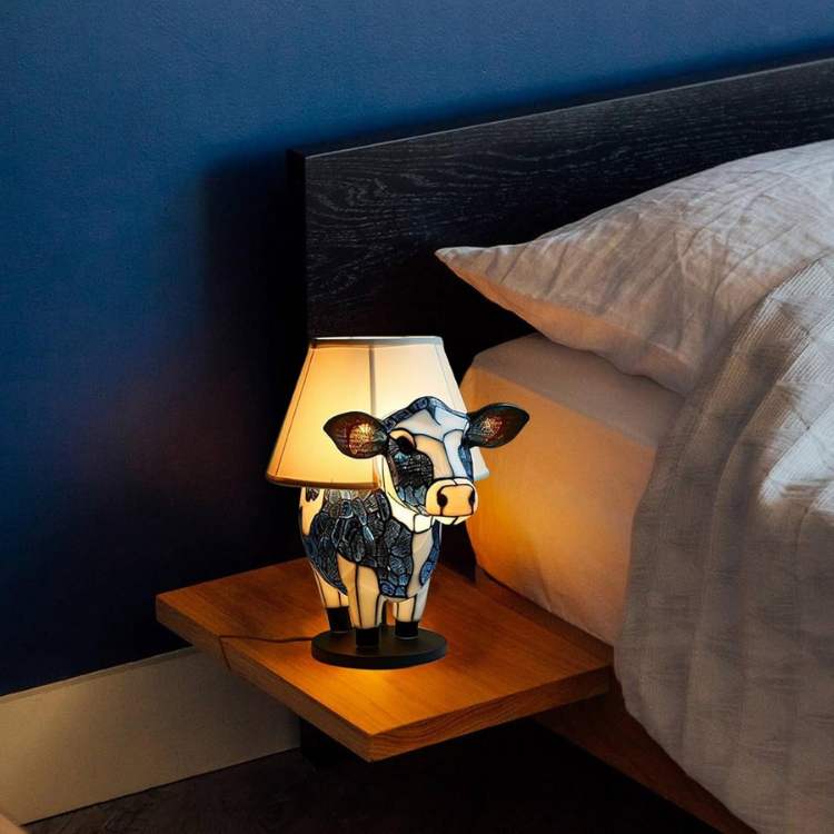 Lumière de table LED motif vache rechargeable par USB
