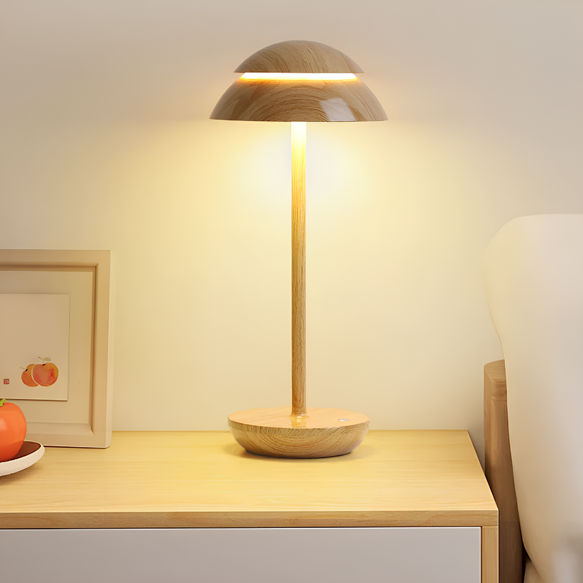 Ściemnialna skandynawska aluminiowa lampa stołowa bezprzewodowa