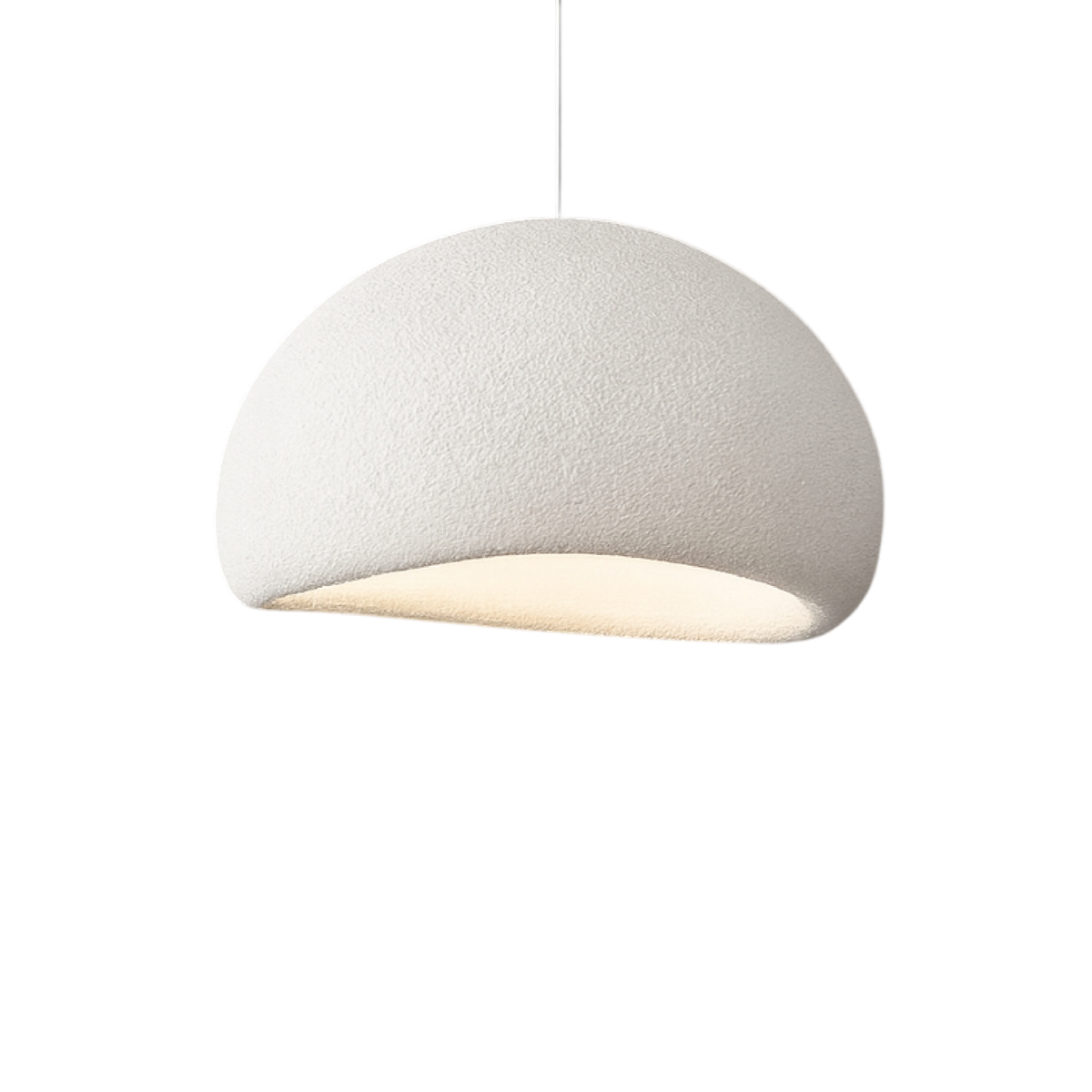 Wisząca Lampa Kopułowa w Stylu Wabi-Sabi