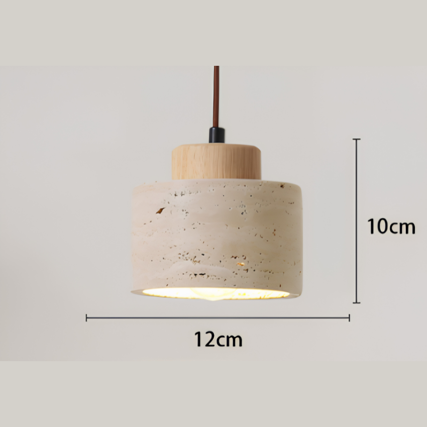 Lampa wisząca z trawertynu