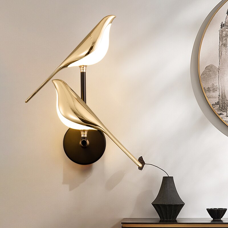 Nowoczesna lampa ścienna Bird