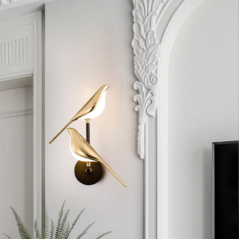 Nowoczesna lampa ścienna Bird