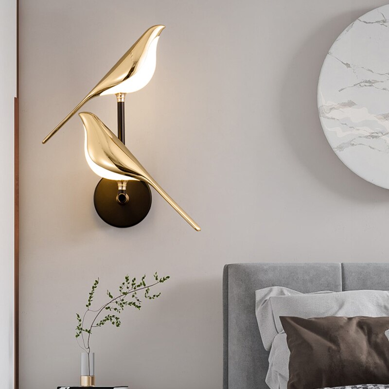 Nowoczesna lampa ścienna Bird