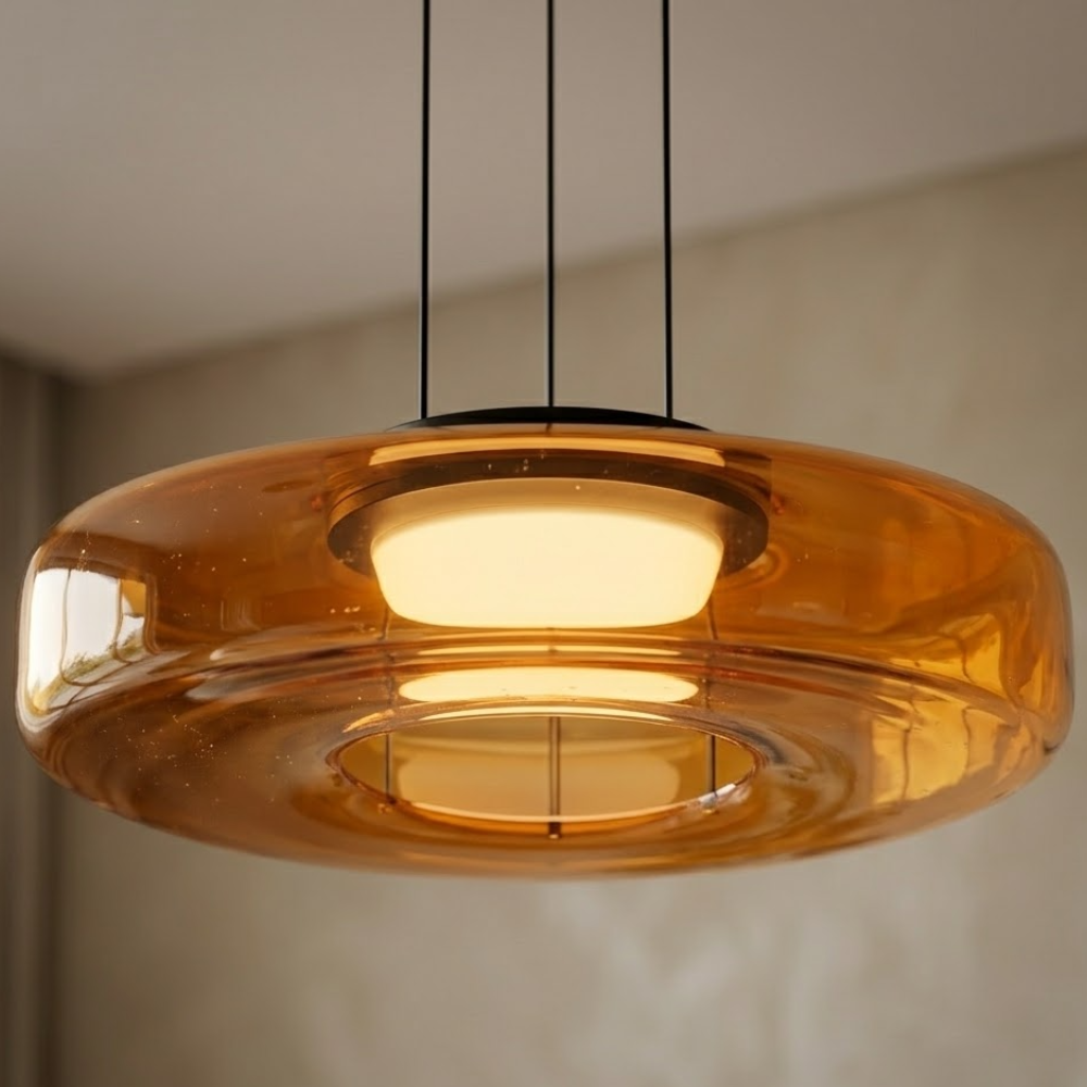 Regulowana Lampa Wisząca Minimalistyczna Szkło 10