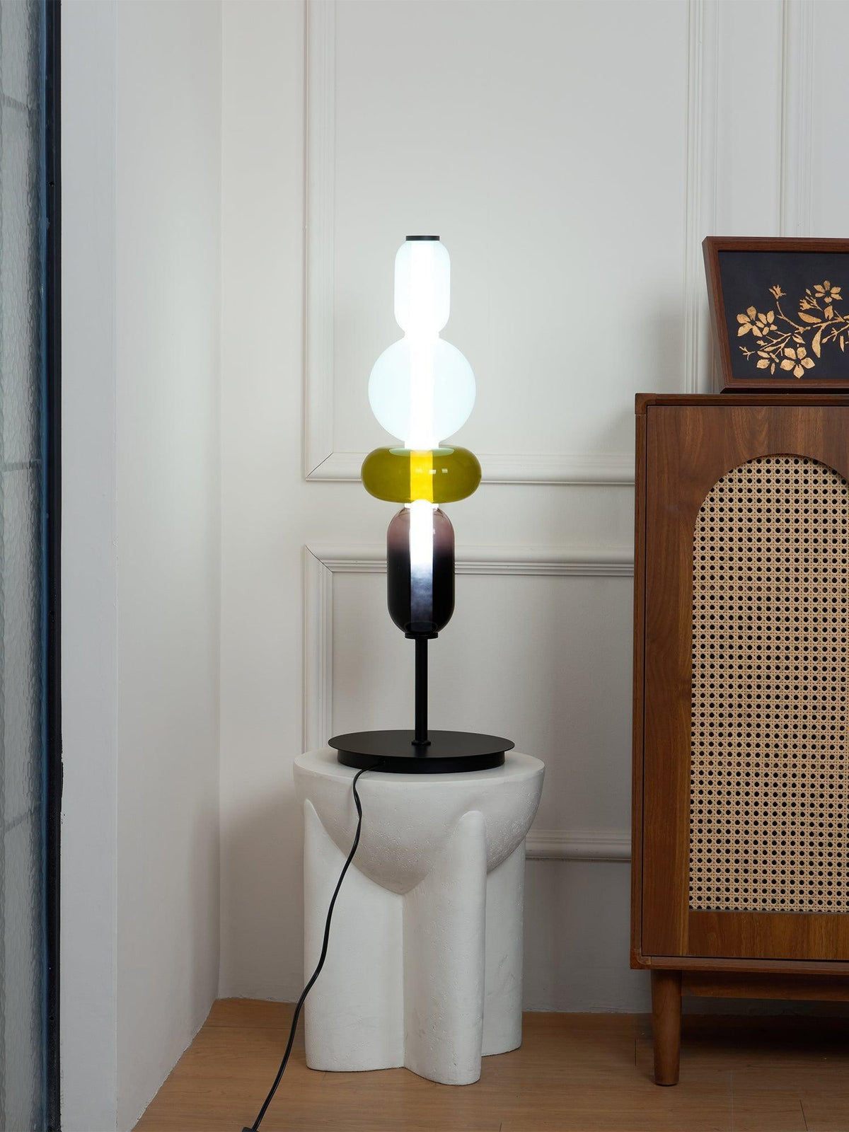 Elegancka Szklana Lampa Nocna z LED 12