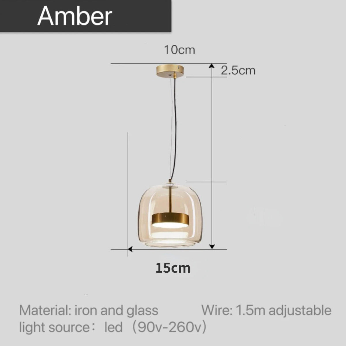 Nowoczesna Lampa Wisząca Nordic ze Szkła 16