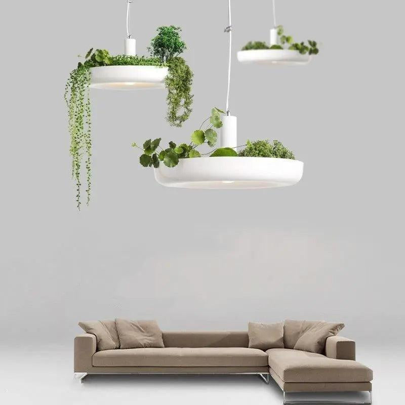 Nowoczesna lampa wisząca z doniczką, styl skandynawski 1