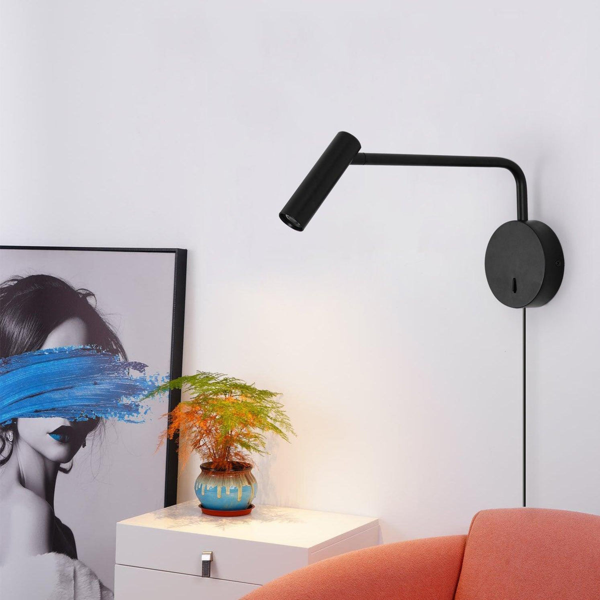 Nowoczesna lampa ścienna z regulowanym ramieniem LED 1
