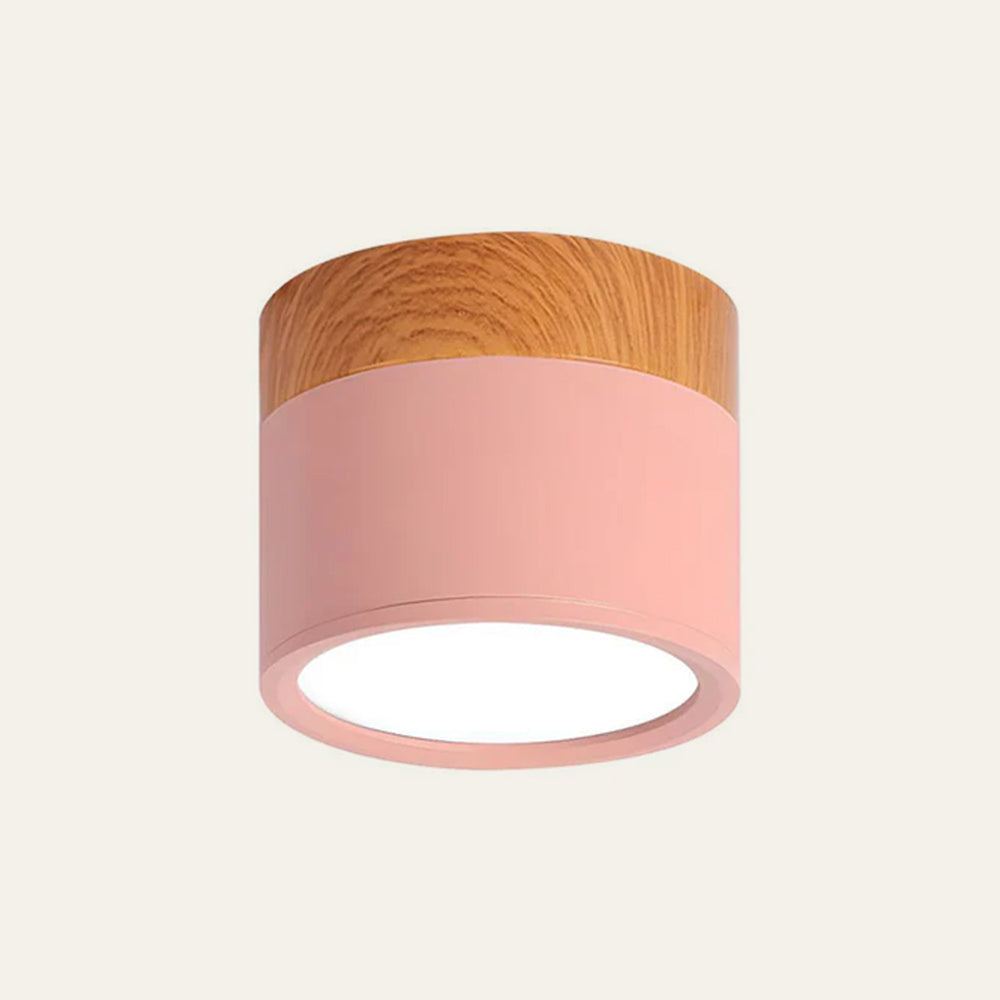 Nowoczesna lampa sufitowa z drewnianym akcentem 23