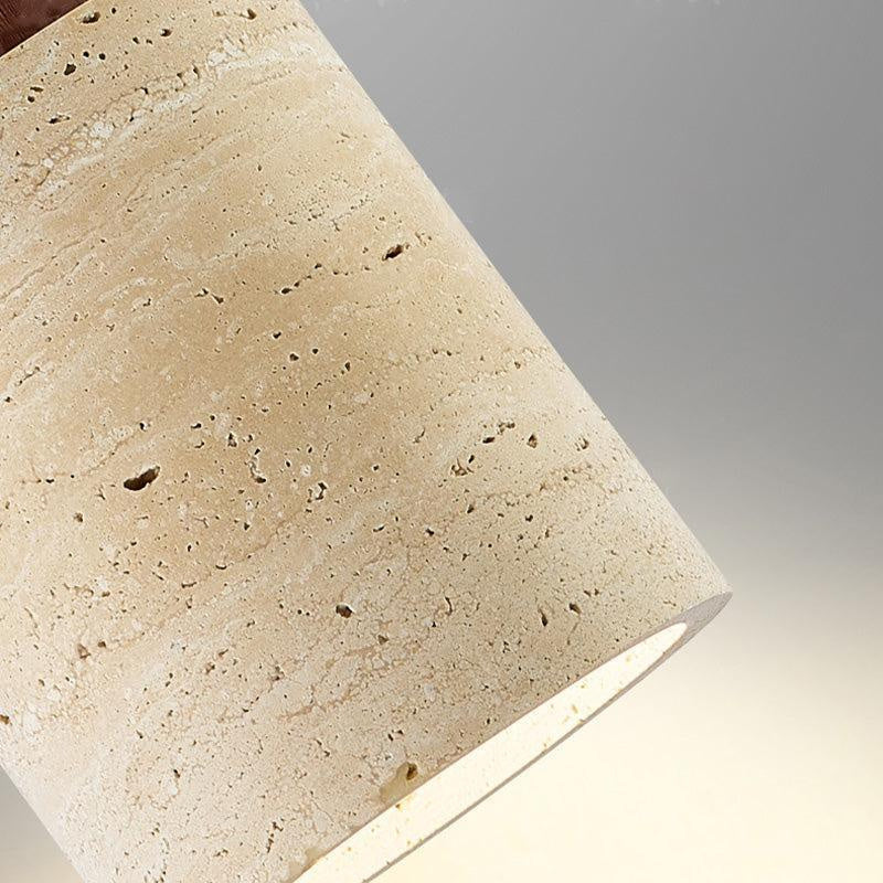 Minimalistyczna Lampa Wisząca z Travertynu Naturalnego 24