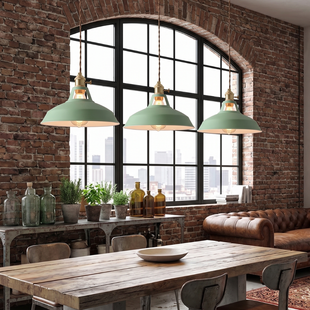 Kolorowa Lampa Wisząca Industrialna, Regulowana Wysokość 29