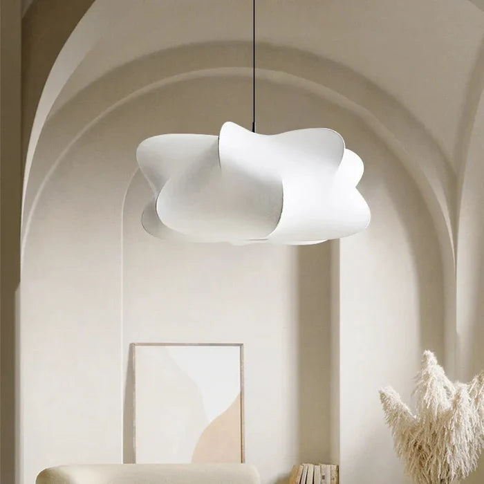 Lampa wisząca jedwabna Wabi Sabi, minimalistyczna 3