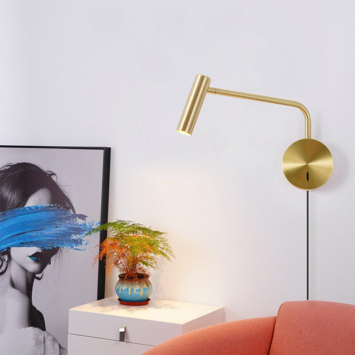 Nowoczesna lampa ścienna z regulowanym ramieniem LED 3