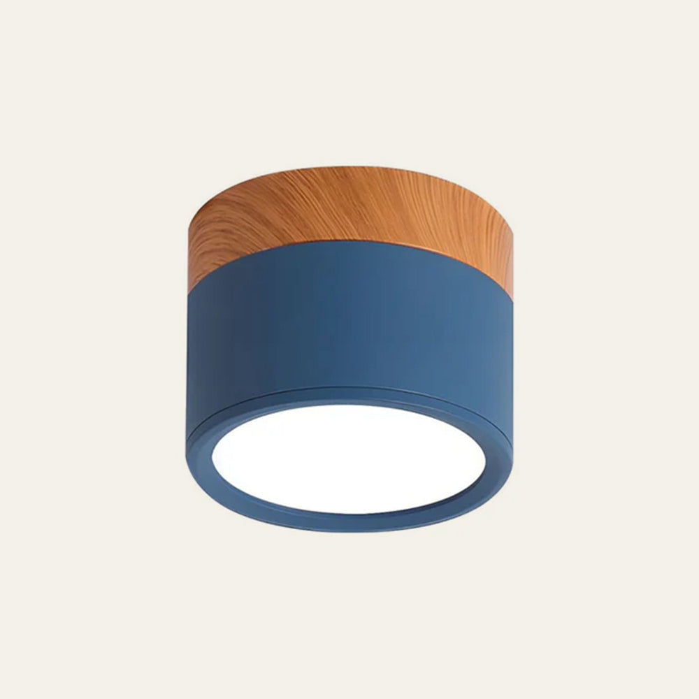 Nowoczesna lampa sufitowa z drewnianym akcentem 42