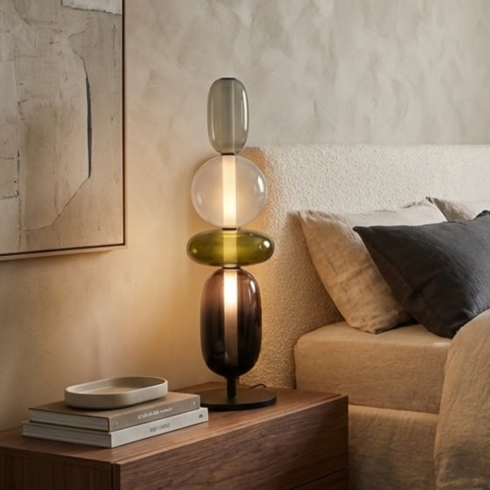 Elegancka Szklana Lampa Nocna z LED 4